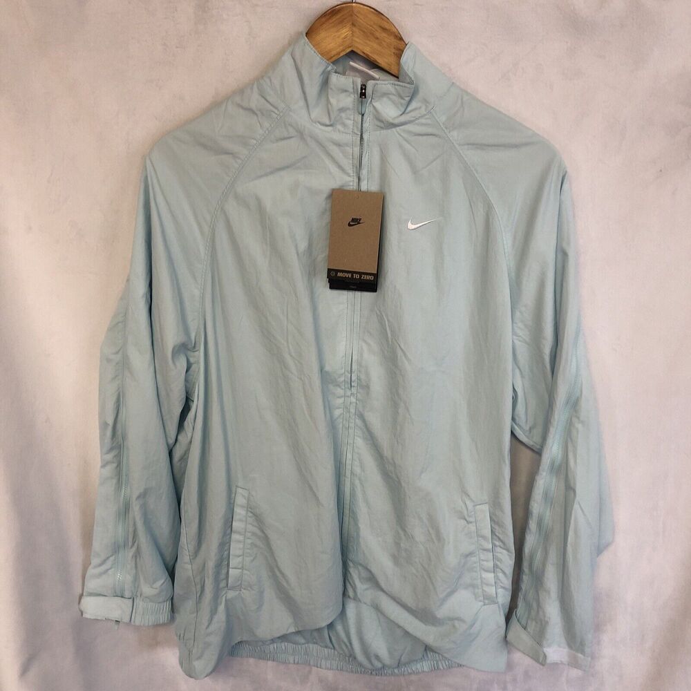 NWT Nike Repel Zip Oversized Fit Womens Jacket, Light Blue, Windbreaker, Size S